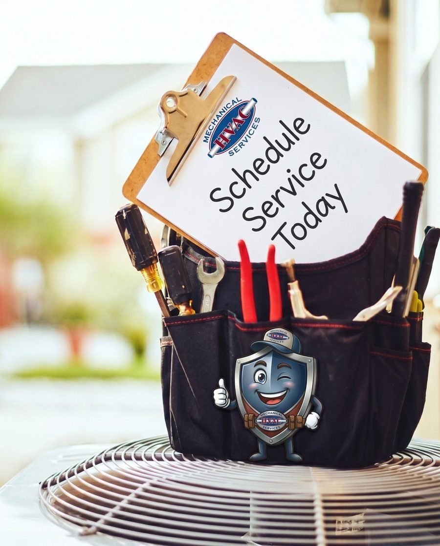 a service technician providing HVAC maintenance services