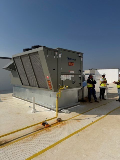 Greenheck rooftop unit (RTU), which is a packaged HVAC system installed on commercial buildings